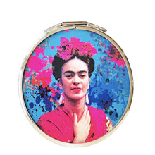 Load image into Gallery viewer, Doubled Pocket Mirror -Mexican Artist Frida Kahlo By Wajiro Dream Mexipop Art Design
