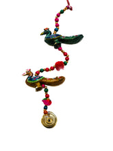 Load image into Gallery viewer, garland with 2 peacocks and bell hanging decoration
