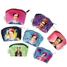 Load image into Gallery viewer, Mexican Frida Coin Purse with Colourful Rays - By Wajiro Dream MexiPop Art Desig
