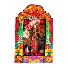 Load image into Gallery viewer, Our Lady of Guadalupe Kitsch Altar 38cm - Handcrafted Mexican Folk Art

