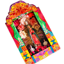 Load image into Gallery viewer, Our Lady of Guadalupe Kitsch Altar 38cm - Handcrafted Mexican Folk Art
