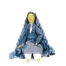 Load image into Gallery viewer, Fair Trade Doll Afghan Lady with Blue Veil H47cm Handmade
