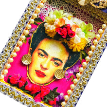 Load image into Gallery viewer, Frida Wooden Shrine 23cm with Flowers - Mexican Folk Art
