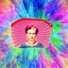 Load image into Gallery viewer, Mexican Frida Coin Purse with Colourful Rays - By Wajiro Dream MexiPop Art Desig
