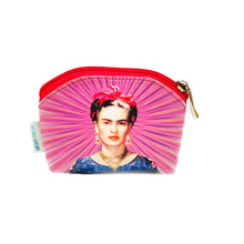 Load image into Gallery viewer, Mexican Frida Coin Purse with Colourful Rays - By Wajiro Dream MexiPop Art Desig
